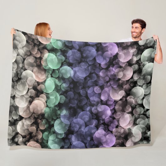 Groovy Boho Bubbles Eclectische Uingender Pride Vl Fleece Deken (In situ)