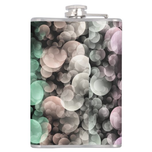 Groovy Boho Bubbles Eclectische Uingender Pride Vl Heupfles (Achterkant)