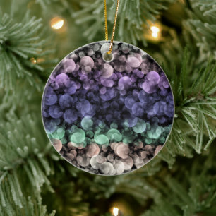 Groovy Boho Bubbles Eclectische Uingender Pride Vl Keramisch Ornament