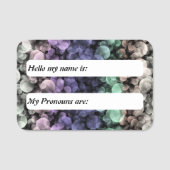 Groovy Boho Bubbles Eclectische Uingender Pride Vl Naamplaatje (Voorkant)