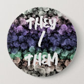 Groovy Boho Bubbles Eclectische Uingender Pride-vl Ronde Button 4,0 Cm (Voorkant)