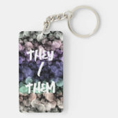 Groovy Boho Bubbles Eclectische Uingender Pride Vl Sleutelhanger (achterkant)