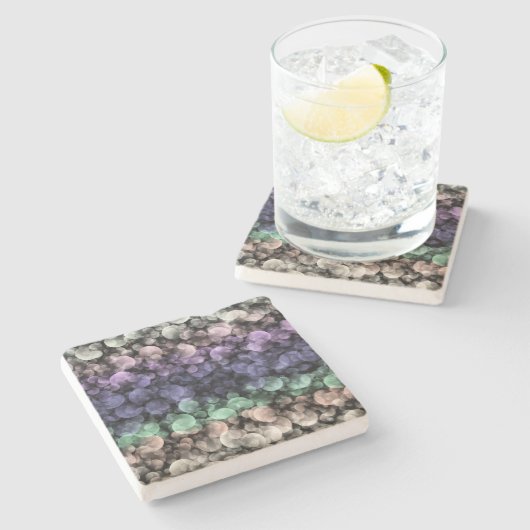 Groovy Boho Bubbles Eclectische Uingender Pride Vl Stenen Onderzetter (Zijkant)