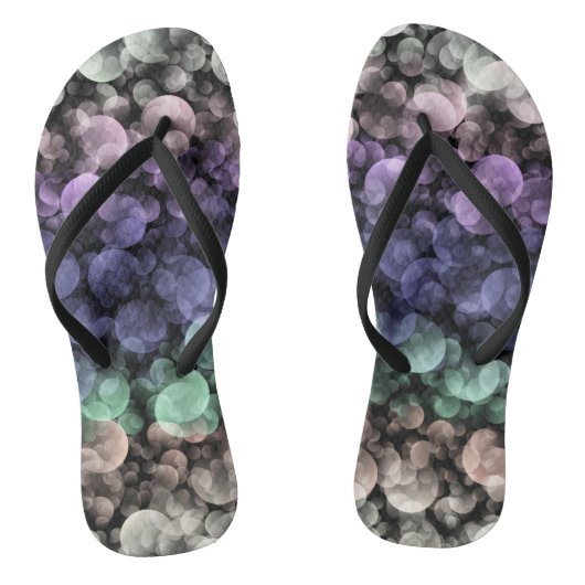 Groovy Boho Bubbles Eclectische Uingender Pride Vl Teenslippers (Voetbed)