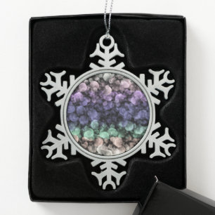 Groovy Boho Bubbles Eclectische Uingender Pride Vl Tin Sneeuwvlok Ornament