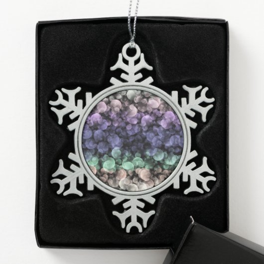 Groovy Boho Bubbles Eclectische Uingender Pride Vl Tin Sneeuwvlok Ornament (Kistje)