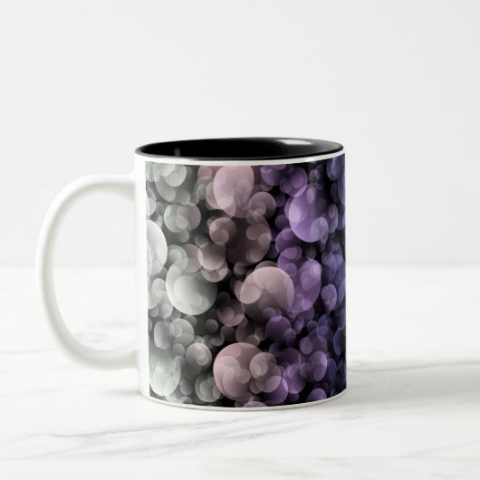 Groovy Boho Bubbles Eclectische Uingender Pride Vl Tweekleurige Koffiemok (Links)