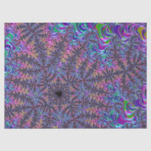 Groovy Boho Colorful Jewel Tone Fractal Art Tissuepapier