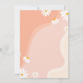 Groovy Boho Daisy 1e Verjaardag uitnodiging (Achterkant)