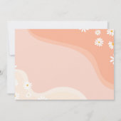 Groovy Boho Daisy 1e Verjaardag uitnodiging (Achterkant)