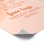 Groovy Boho Daisy Eerste Verjaardag Mijlpaal teken Poster (Hoek)