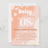 Groovy Boho Daisy Verjaardagsuitnodiging Alle leef Kaart (Voorkant)