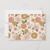 Groovy Boho Floral Birthday Party Celebration Bedankkaart (Achterkant)