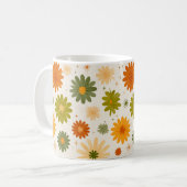 Groovy Boho Flower Power Keramische Beker Koffiemok (Voorkant links)