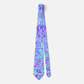 Groovy Boho Funky Quirky Abstract Blob Mozaïek Stropdas (Voorkant)