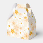 Groovy Boho Gele madeliefje Verjaardagsfeestje Bedankdoosjes (Achterkant)