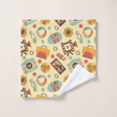 Groovy Boho Handdoek Retro Spiraal voor Uw Spa (Wasdoekje)