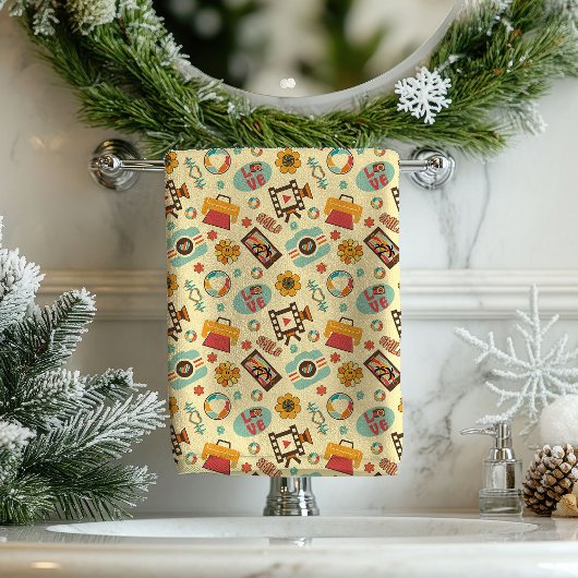Groovy Boho Handdoek Retro Spiraal voor Uw Spa