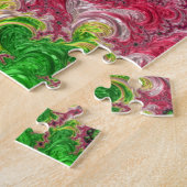 Groovy Boho Hippie Funky Spiraal Fractale Kunst Legpuzzel (Zijkant)