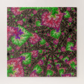 Groovy Boho Hippie Funky Spiraal Fractale Kunst Legpuzzel (Horizontaal)