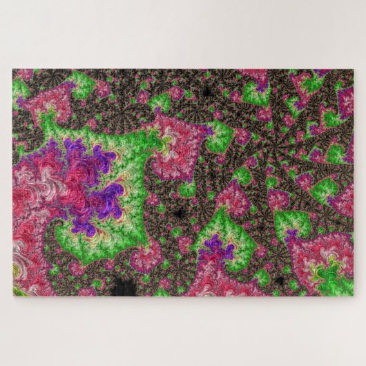 Groovy Boho Hippie Funky Spiral Fractal Art Legpuzzel (Horizontaal)