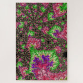 Groovy Boho Hippie Funky Spiral Fractal Art Legpuzzel (Verticaal)