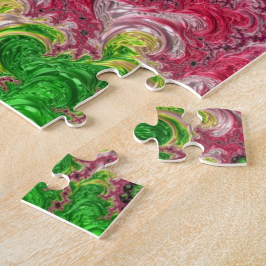 Groovy Boho Hippie Funky Spiral Fractal Art Legpuzzel (Zijkant)