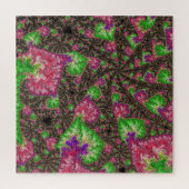 Groovy Boho Hippie Funky Spiral Fractal Art Legpuzzel (Verticaal)