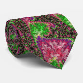 Groovy Boho Hippie Funky Spiral Fractal Art Stropdas (Opgerold)