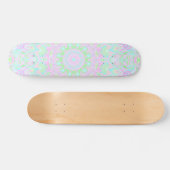 Groovy Boho Hippie Kleurrijke Funky Pastel Mandala Persoonlijk Skateboard (Horizontaal)