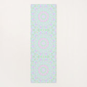 Groovy Boho Hippie Kleurrijke Funky Pastel Mandala Yogamat (Achterkant)