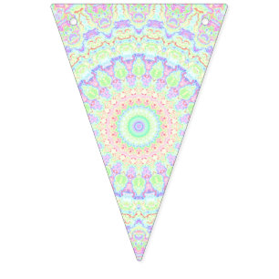 Groovy Boho Hippie Rainbow Mandala Vlaggetjes