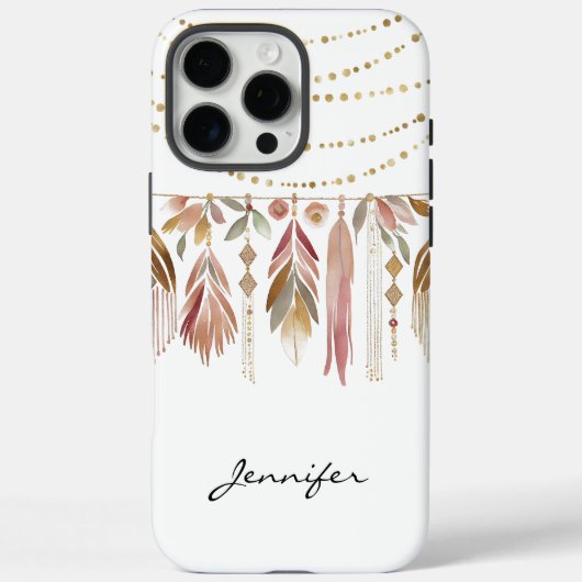 Groovy Boho Indian Feather iPhone Case-Mate iPhone Case (Achterkant)