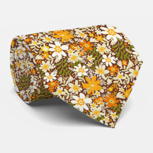 Groovy Boho Lente Bloemen Necktie Stropdas