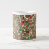 Groovy Boho Mod Retro Geometric Kerstcadeant Co Grote Koffiekop (Voorkant)