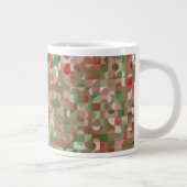 Groovy Boho Mod Retro Geometric Kerstcadeant Co Grote Koffiekop (Rechts)
