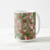 Groovy Boho Mod Retro Geometric Kerstkoffie Koffiemok (Voorkant rechts)