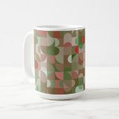 Groovy Boho Mod Retro Geometric Kerstkoffie Koffiemok (Voorkant links)