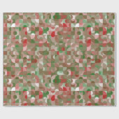 Groovy Boho Mod Retro Geometric Kerstmis Cadeaupapier (Vlak)