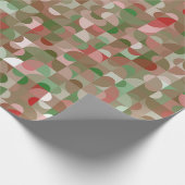 Groovy Boho Mod Retro Geometric Kerstmis Cadeaupapier (Hoek)