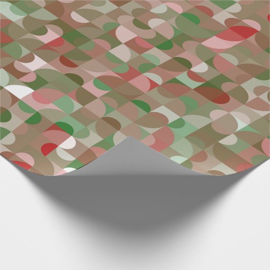Groovy Boho Mod Retro Geometric Kerstmis Cadeaupapier (Hoek)