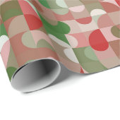 Groovy Boho Mod Retro Geometric Kerstmis Cadeaupapier (Rol Hoek)