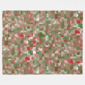 Groovy Boho Mod Retro Geometric Kerstmis Fleece Deken (Voorkant (Horizontaal))