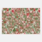 Groovy Boho Mod Retro Geometric Kerstmis Inpakpapier Vel (Voorkant)