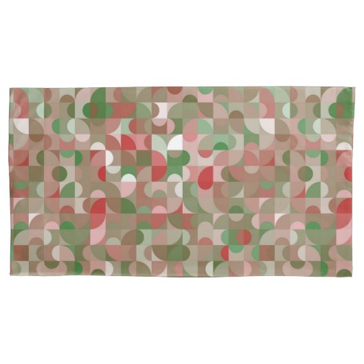 Groovy Boho Mod Retro Geometric Kerstmis Kussensloop (Voorkant-Links)