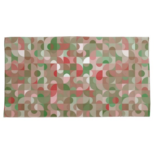 Groovy Boho Mod Retro Geometric Kerstmis Kussensloop (Voorkant-Rechts)