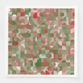 Groovy Boho Mod Retro Geometric Kerstmis Servet (Voorkant)