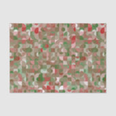 Groovy Boho Mod Retro Geometric Kerstmis Tissuepapier (Voorkant)