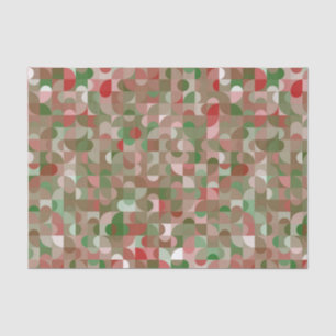 Groovy Boho Mod Retro Geometric Kerstmis Tissuepapier