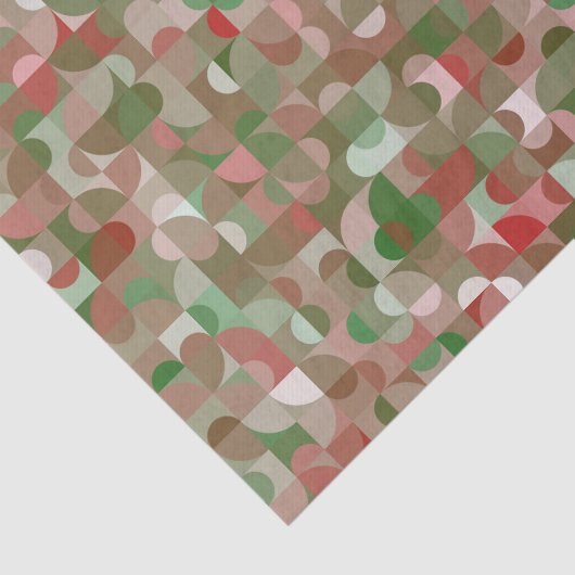 Groovy Boho Mod Retro Geometric Kerstmis Tissuepapier (Detail)